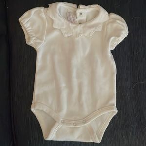 Marie Chantal baby 6mo onesie with decorative collar